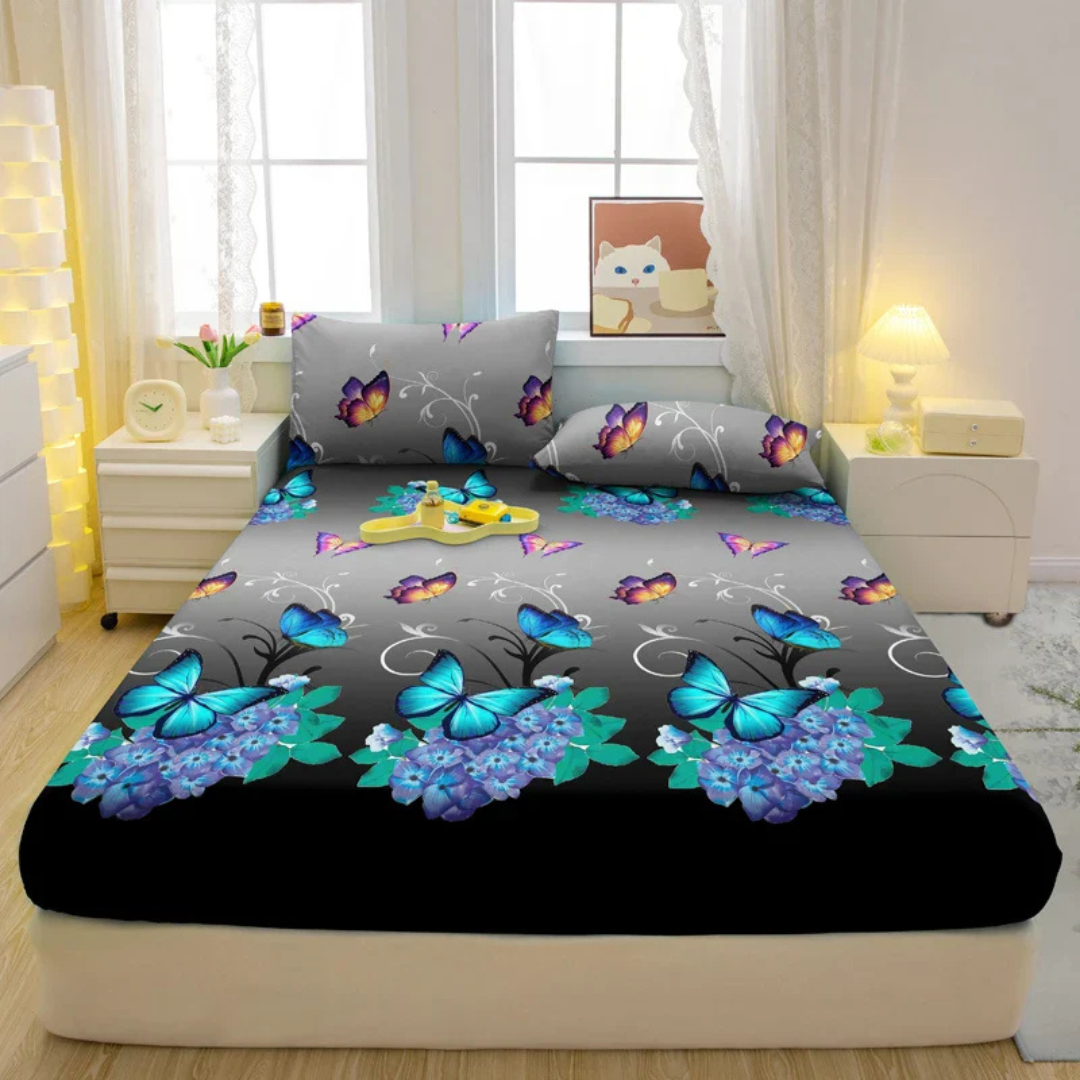 Stylish Polyester Duvet Cover with Pillowcases