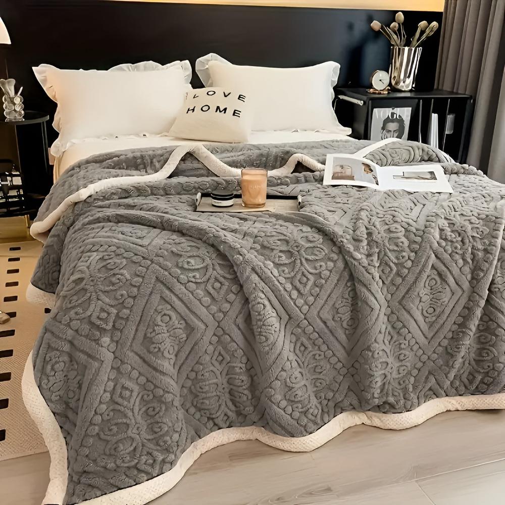 Velvet Mandala Sherpa Throw Blanket