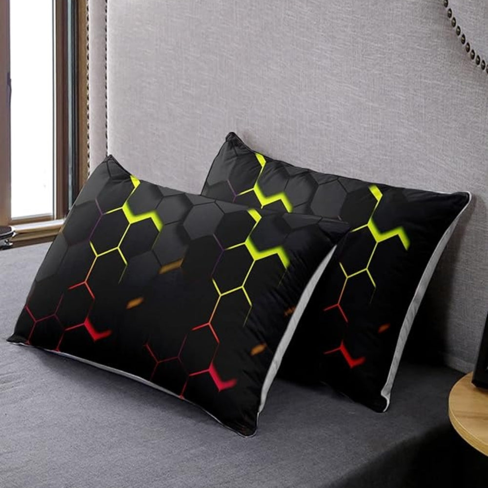 Geometric Hexagon Duvet Cover Set - 3 Piece Modern Bedding
