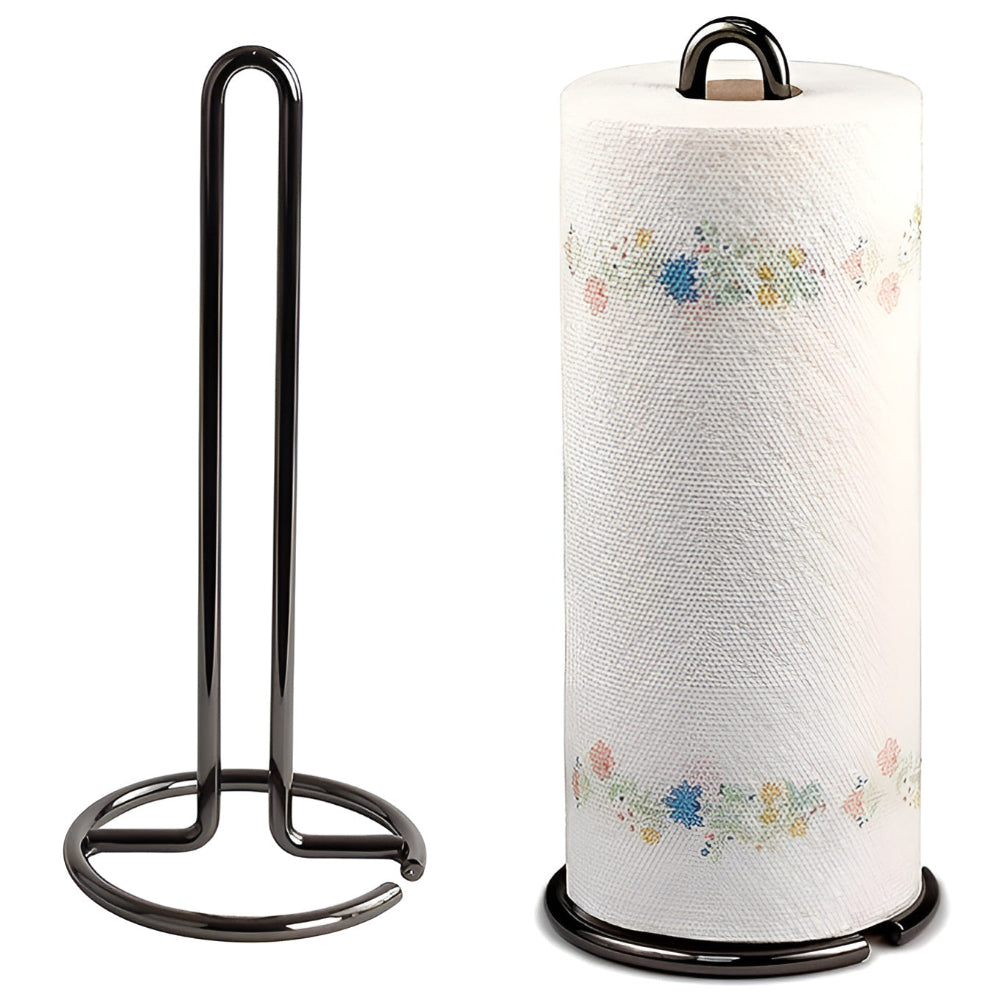 Modern Iron Tissue Roll Holder for Easy One-Handed Use