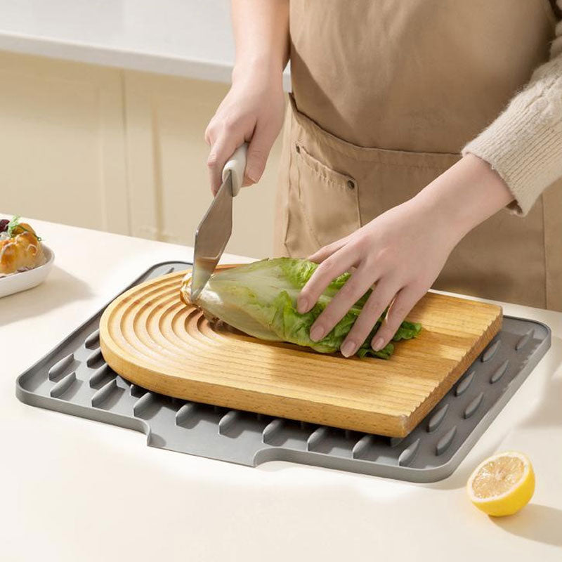 Silicone Dish Drying Mat - Heat Resistant Countertop Protector