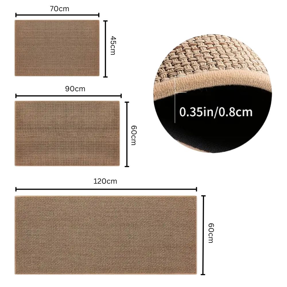 Non-Slip Braided Bath Mat with Soft Plush Feel