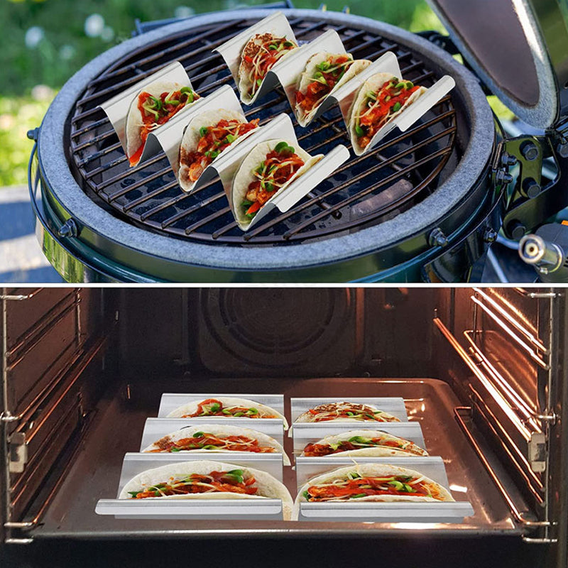 Stainless Steel Taco Holder Stand with Handle