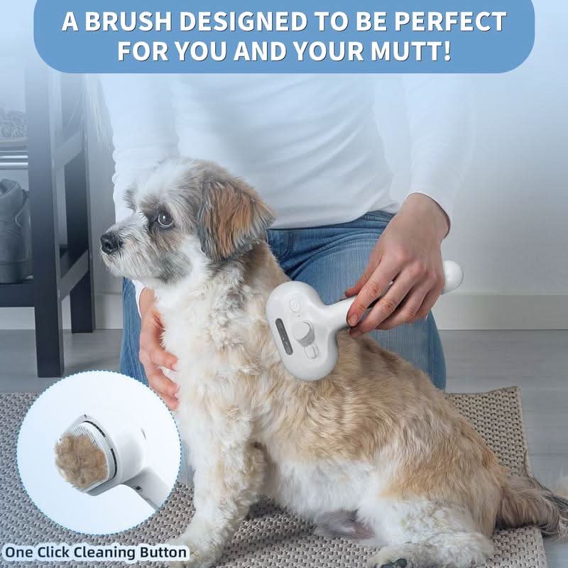 Pet Grooming Brush with Massage Effect and Easy-Clean Button