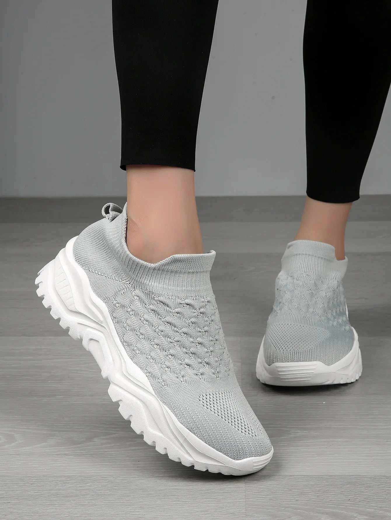 Women's Orange and White Ortho Cloud Slip-On Shoes