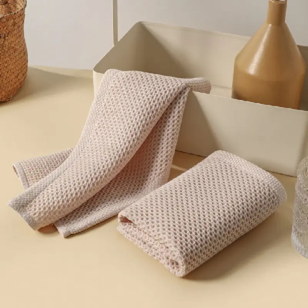 Honeycomb Cotton Kitchen Towels - Super Absorbent and Quick Drying
