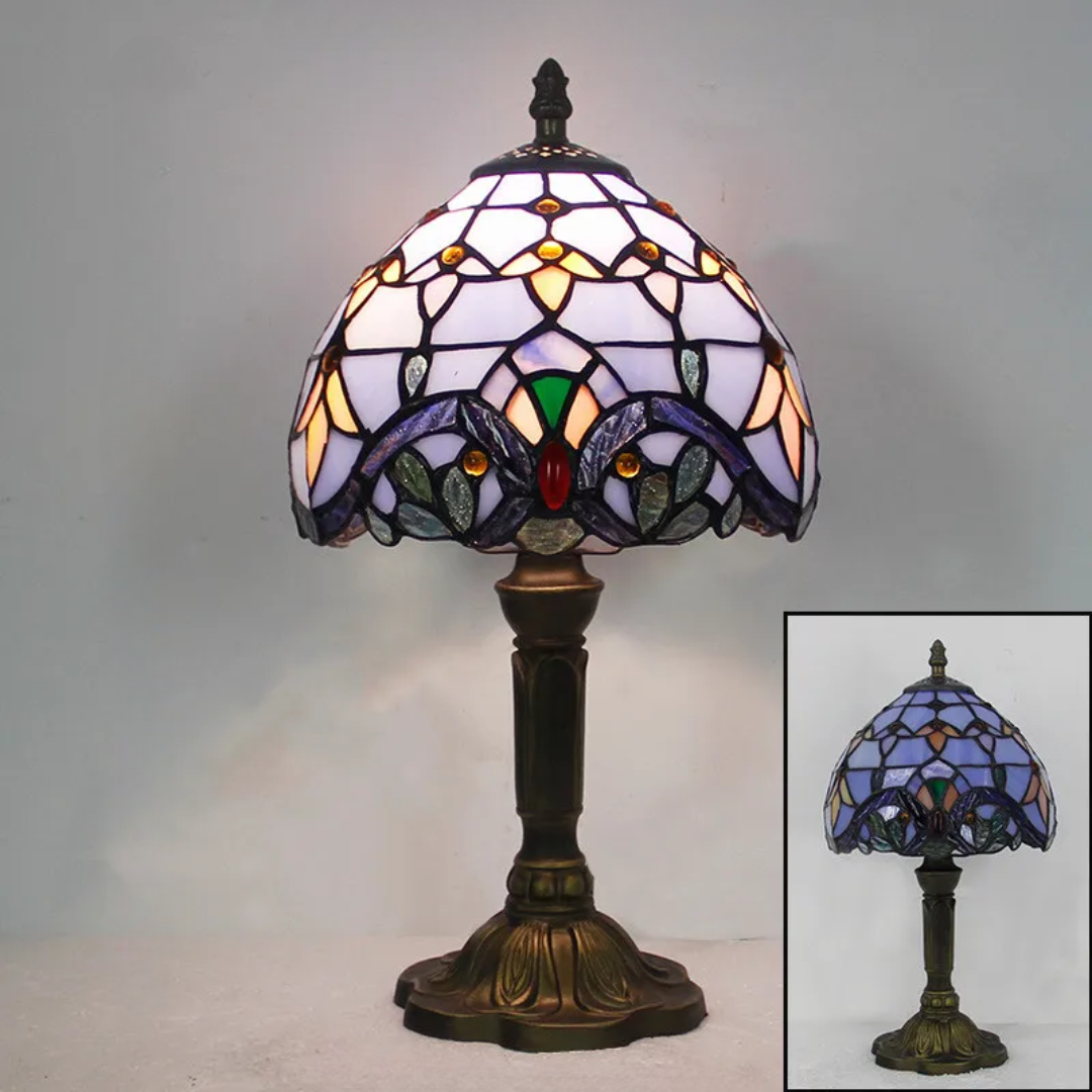 Rechargeable Glass Table Lamp with Adjustable Color