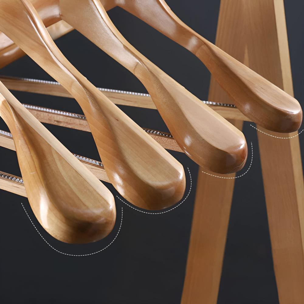 360° Wooden Suit Hanger with Non-Slip Bar
