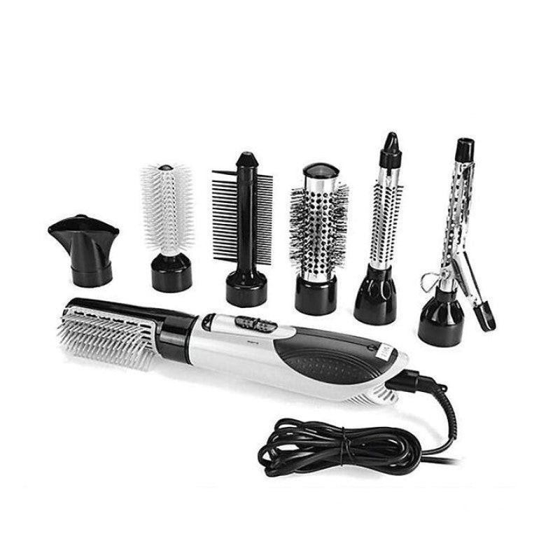 2-in-1 Rotating Hot Air Styler with Interchangeable Brushes