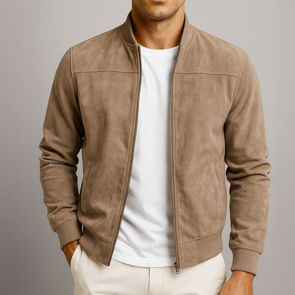Men's Lightweight Suede Look Summer Jacket