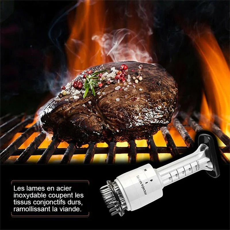 Quick Pin Press Meat Tenderizer with Stainless Steel Blades