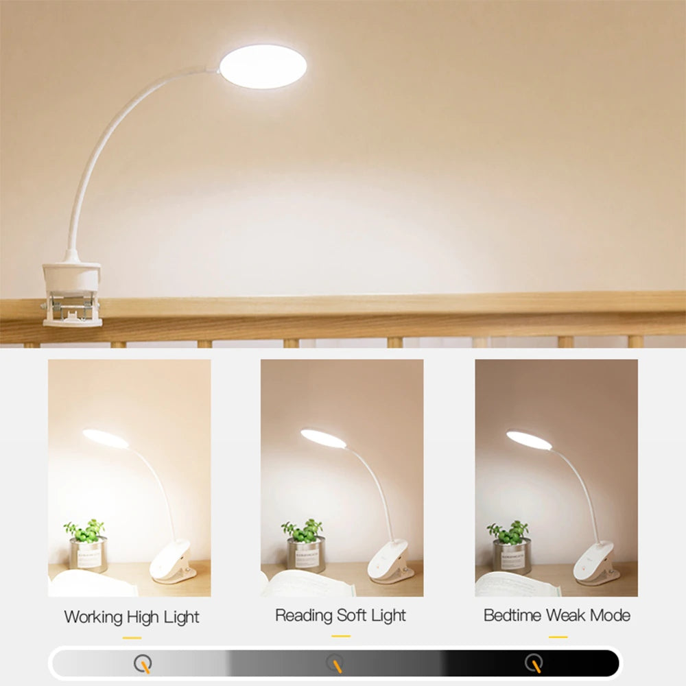 Wireless Clip-On Bedside Lamp with Touch Switch