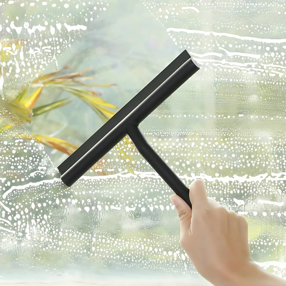 Silicone-Coated Modern Shower Squeegee with Hook