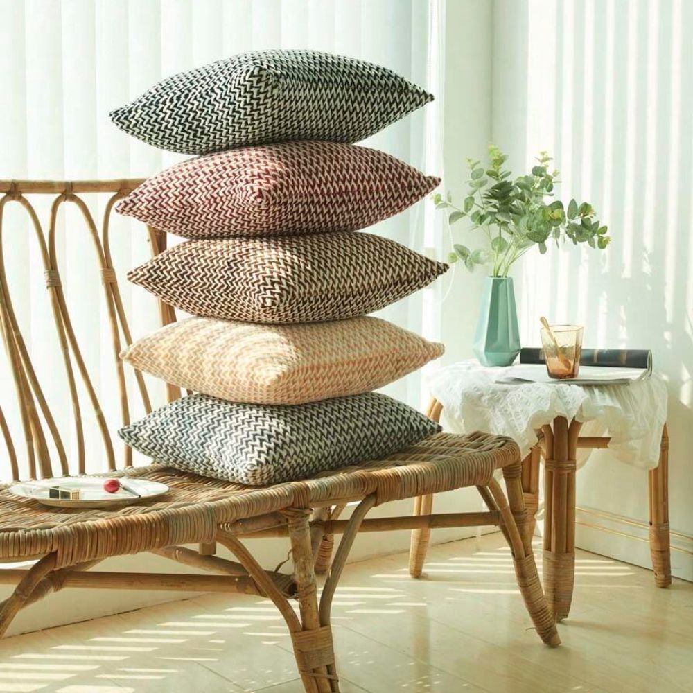 Chevron Microfiber Cushion Covers for Modern Decor