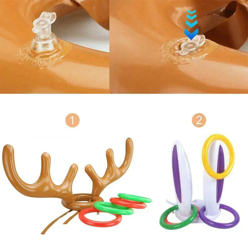 Inflatable Christmas Reindeer Ring Toss Game