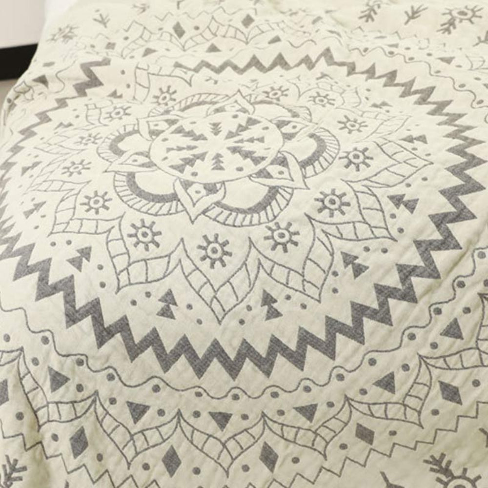 Reversible Mandala Art Cotton Blanket