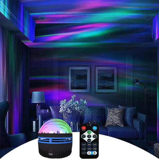 Northern Lights Projector with Music Synchronization and Remote Control
