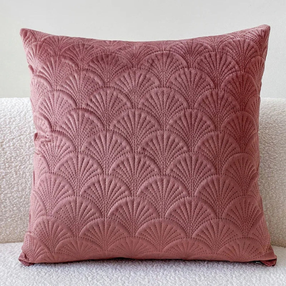 Coastal Velvet Scallop Cushion Cover