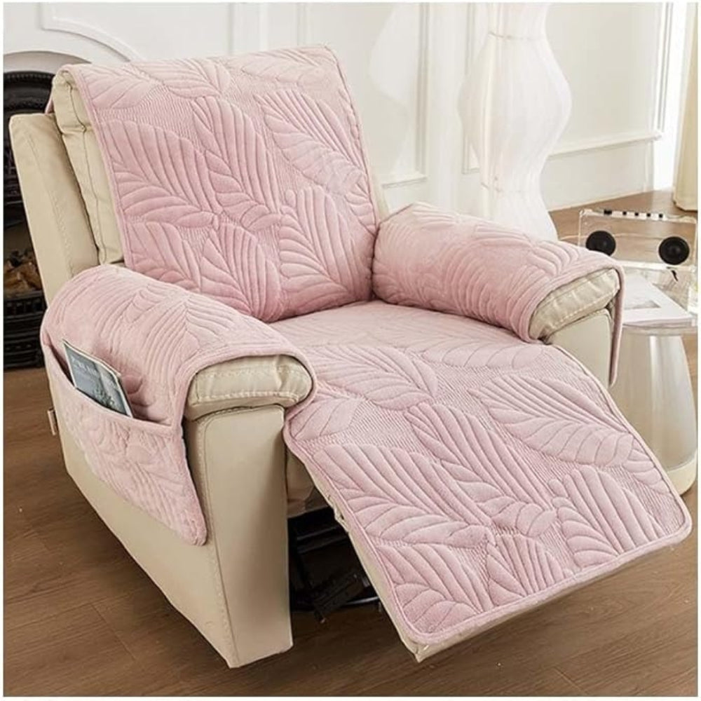 Verdant Leaf Pattern Recliner Slipcover