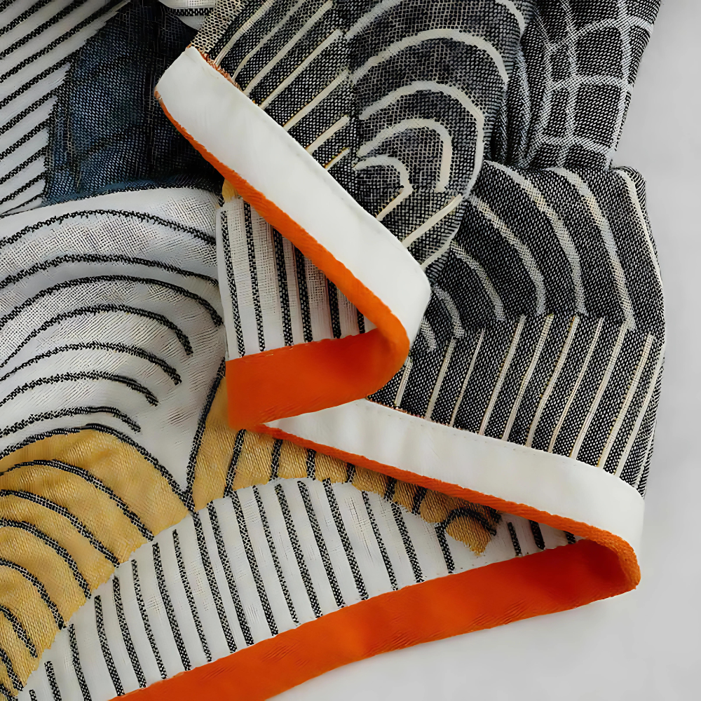 Jacquard Cotton Shell Print Bath Towel
