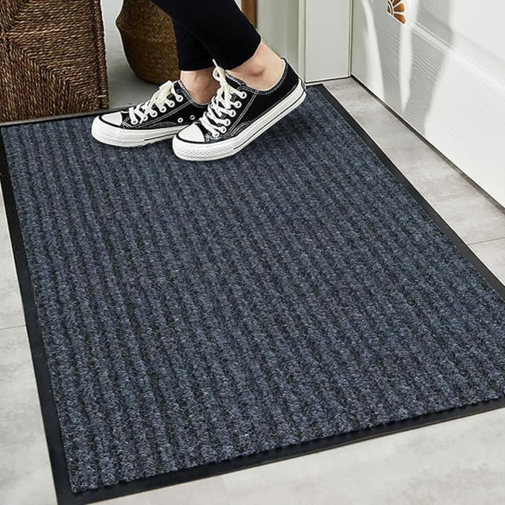 Durable Striped Non-Slip Door Mat