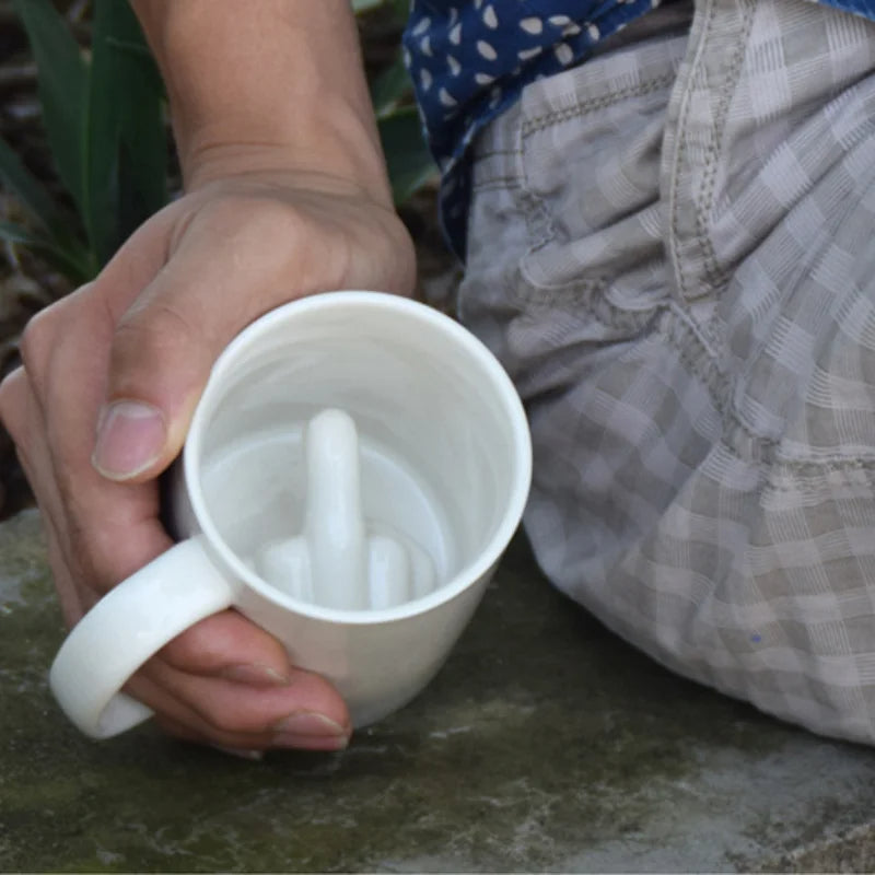 Funny Middle Finger Ceramic Coffee Mug