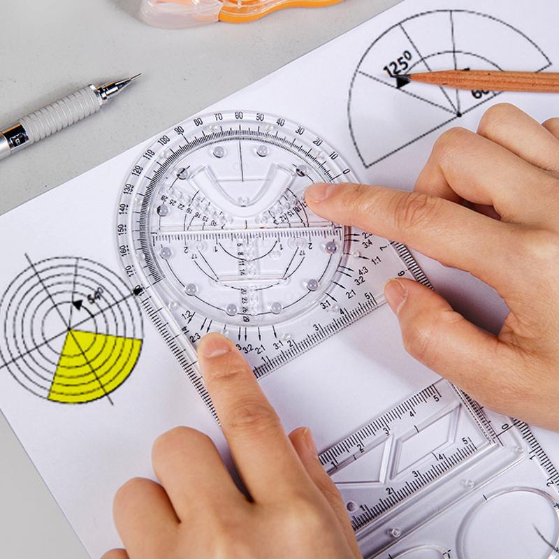 Multifunctional Transparent Geometric Ruler