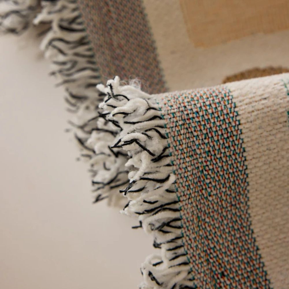 Reversible Chenille Sofa Cover with Fringe Detail
