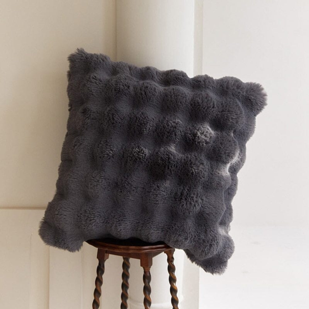 Rabbit Faux Fur Cushion Cover 20"x20" - Soft and Stylish