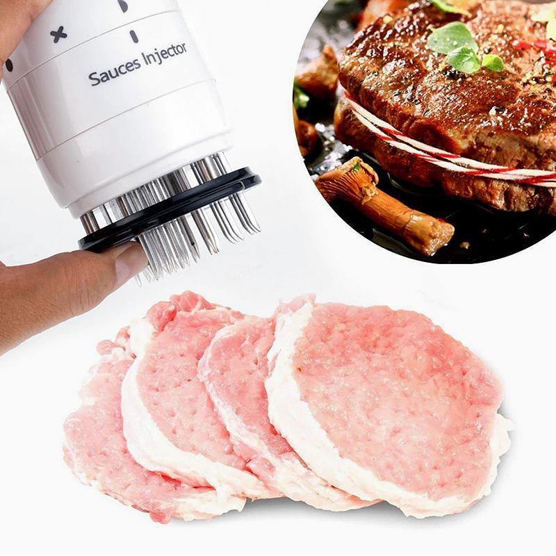 Quick Pin Press Meat Tenderizer with Stainless Steel Blades