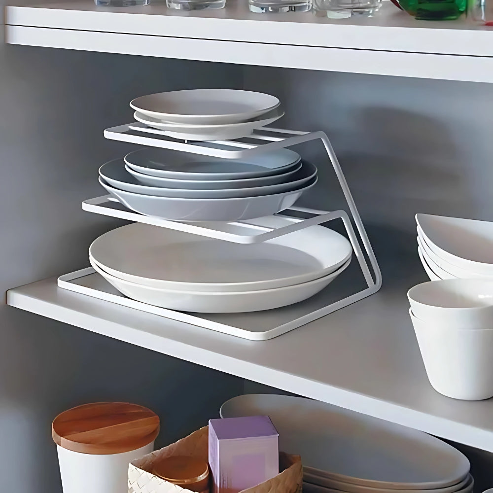 2-Tier Stainless Steel Dish Drainer and Organizer