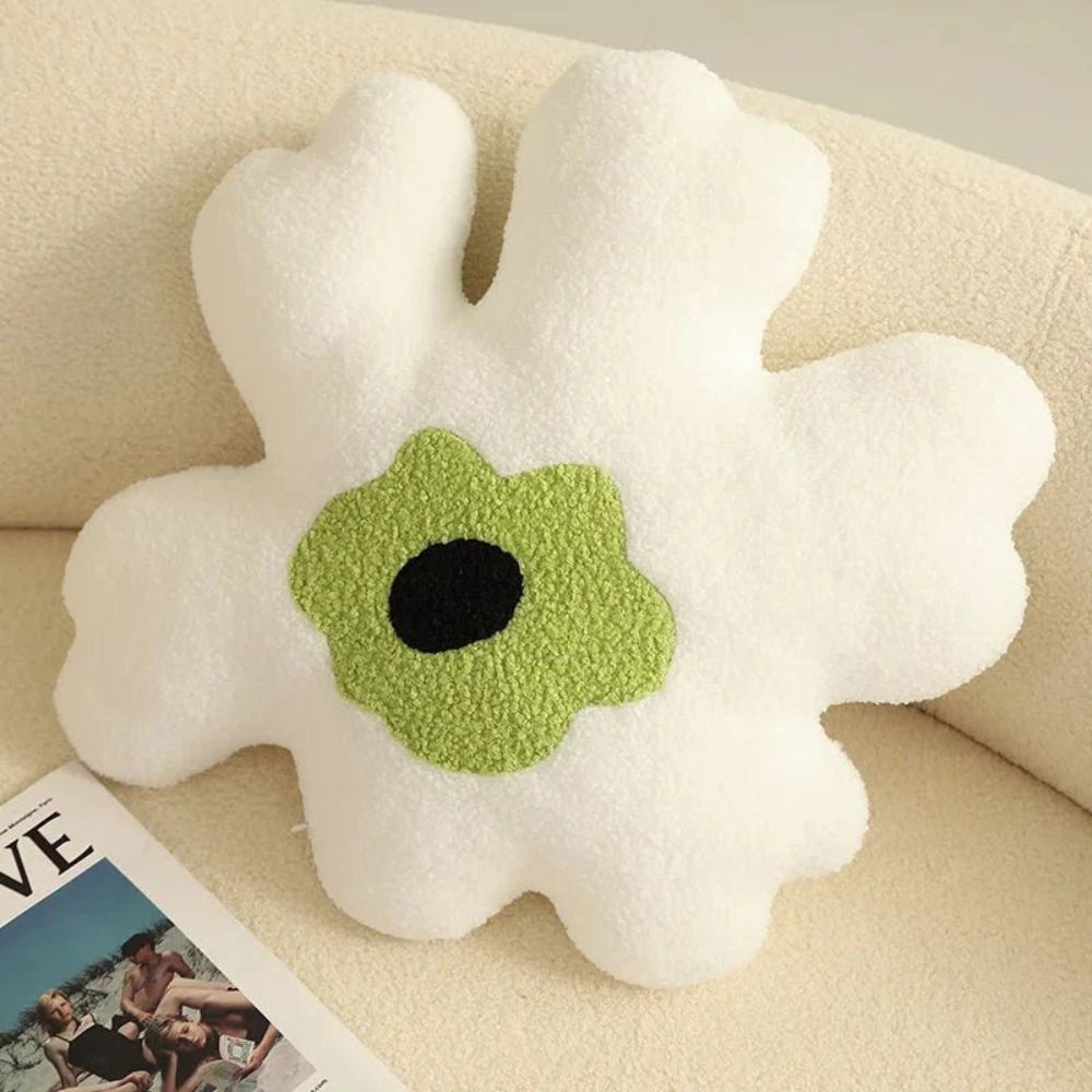 Cheerful Flower-Inspired Plush Cushion