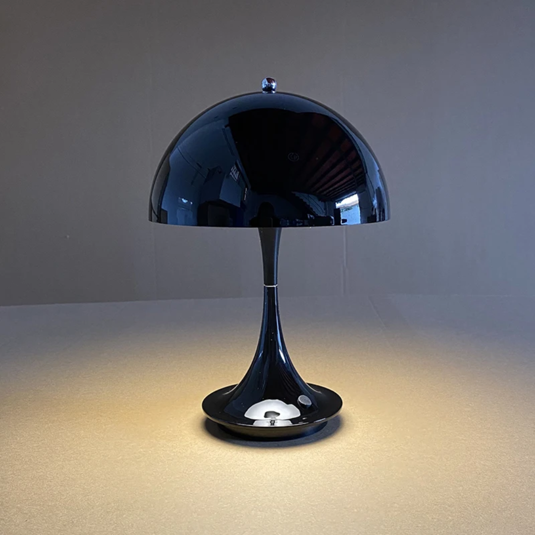 Wireless Rechargeable LED Table Lamp with Dome Shade