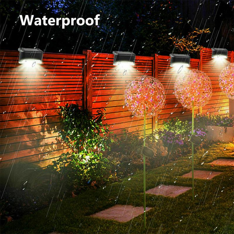 Waterproof Solar Stair Lights for Outdoor Use - 4 Pack
