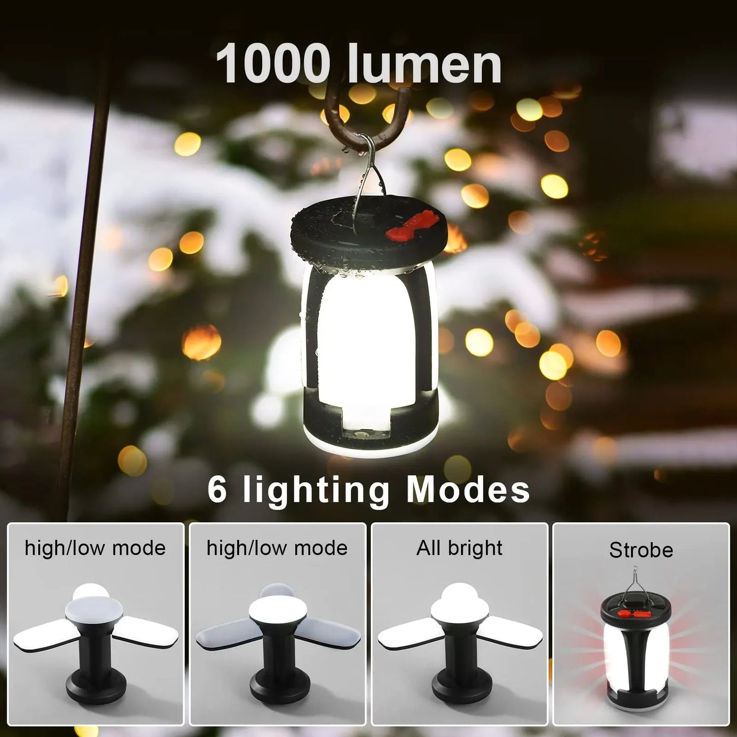 Solar USB Rechargeable Folding Leaf Camping Lantern