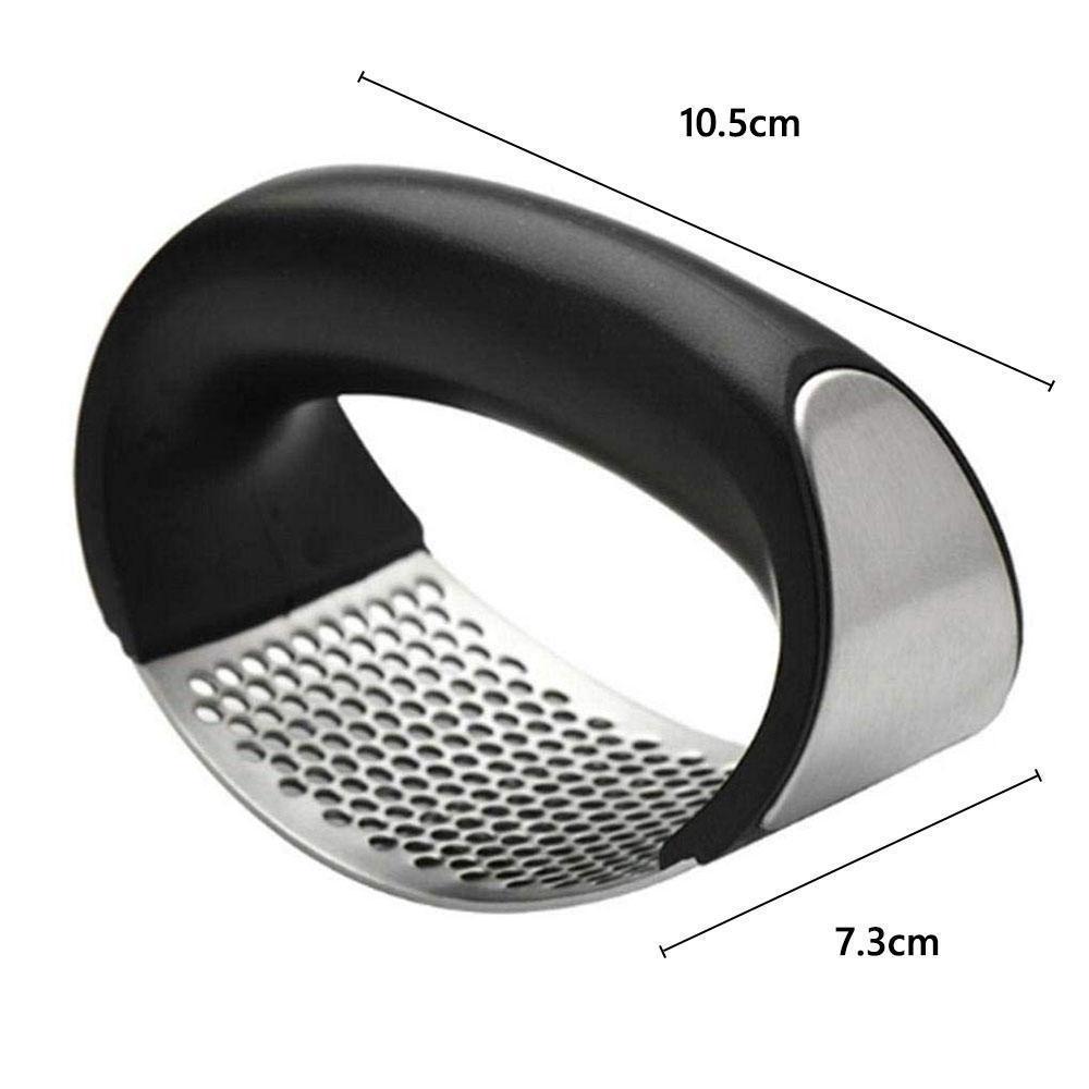 Premium Stainless Steel Garlic Press with Comfortable Grip
