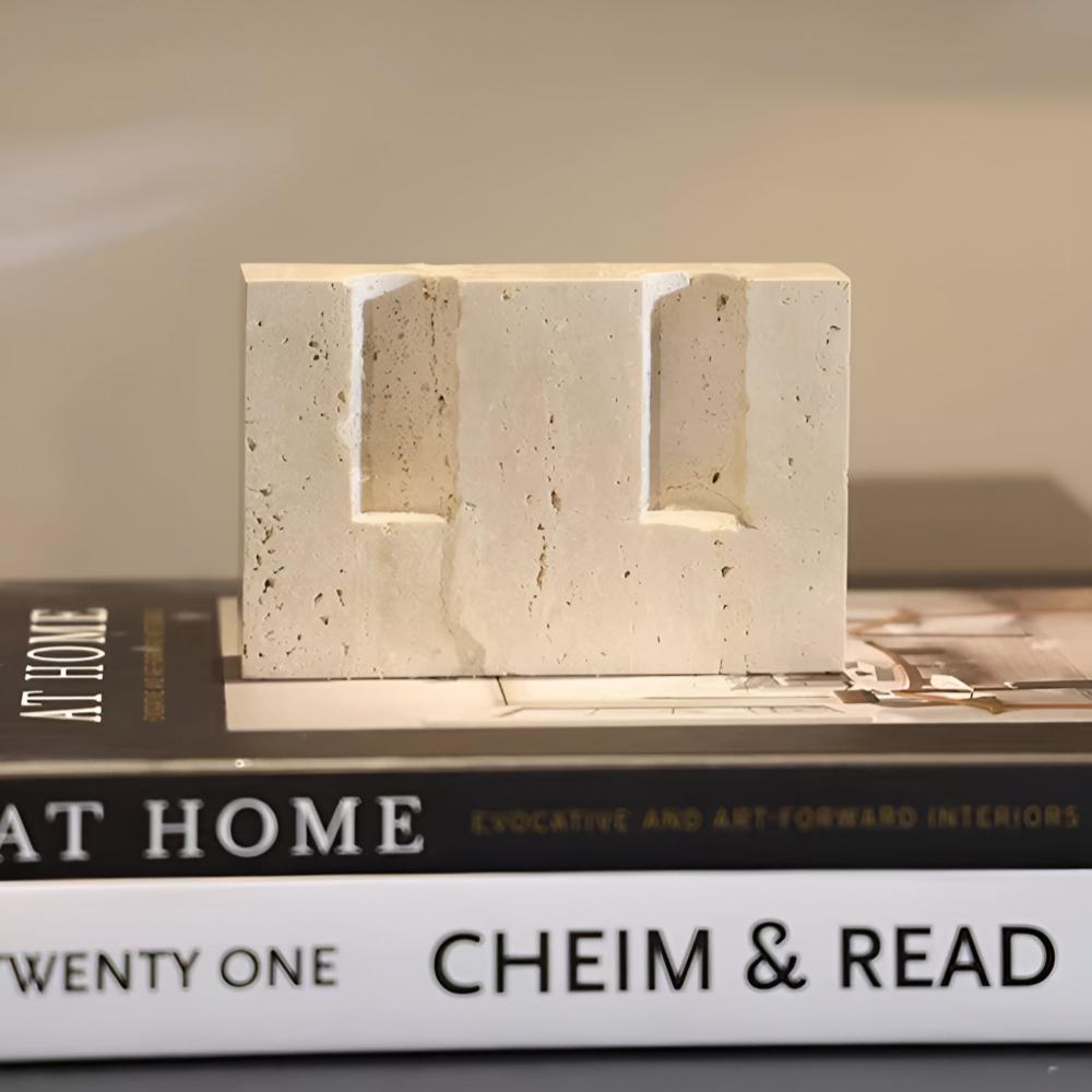 Travertine Stone Candle Holder for Taper Candles