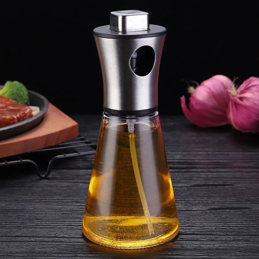 Stainless Steel Oil Spray Bottle with Fine Mist Nozzle