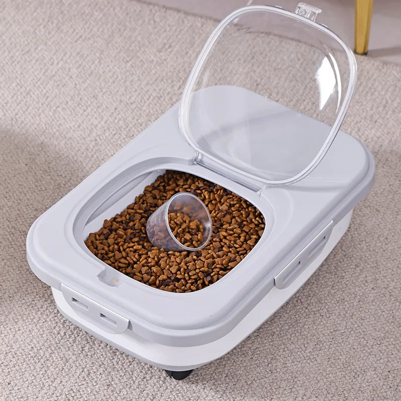 Foldable Food Storage Container with Wheels and Airtight Lid