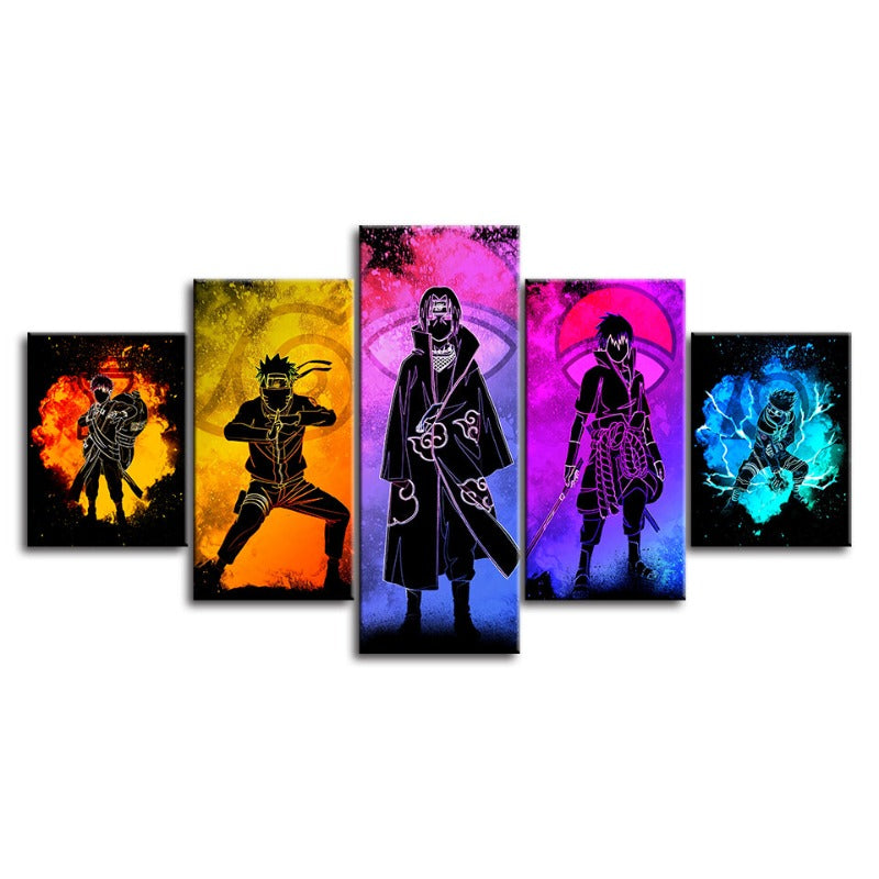 5-Piece Naruto Anime Canvas Wall Art Set