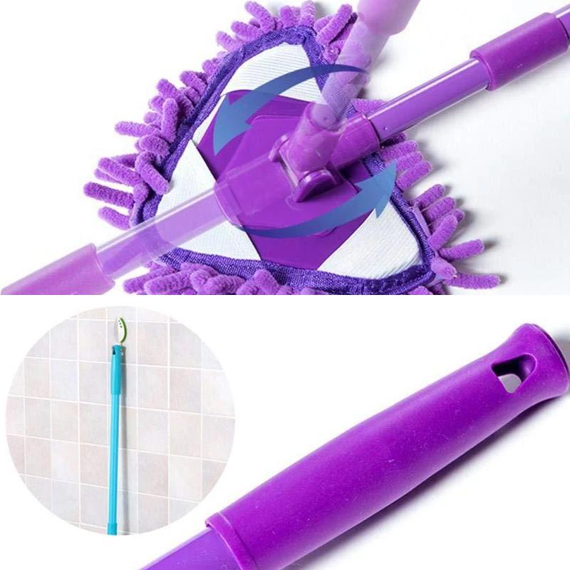 Rotatable Adjustable Triangular Mop with Telescopic Handle