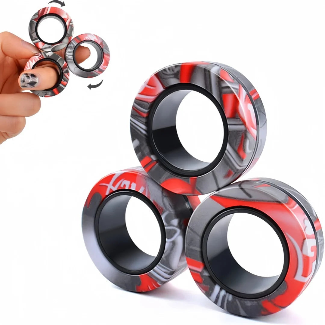 Magnetic Fidget Ring Spinner for Tactile Engagement
