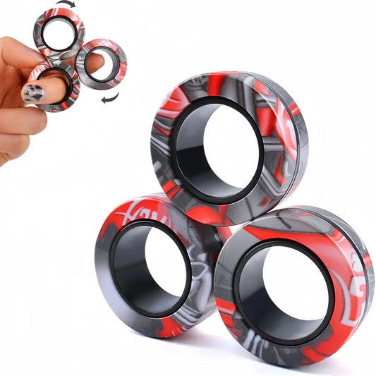 Magnetic Fidget Ring Spinner for Tactile Engagement