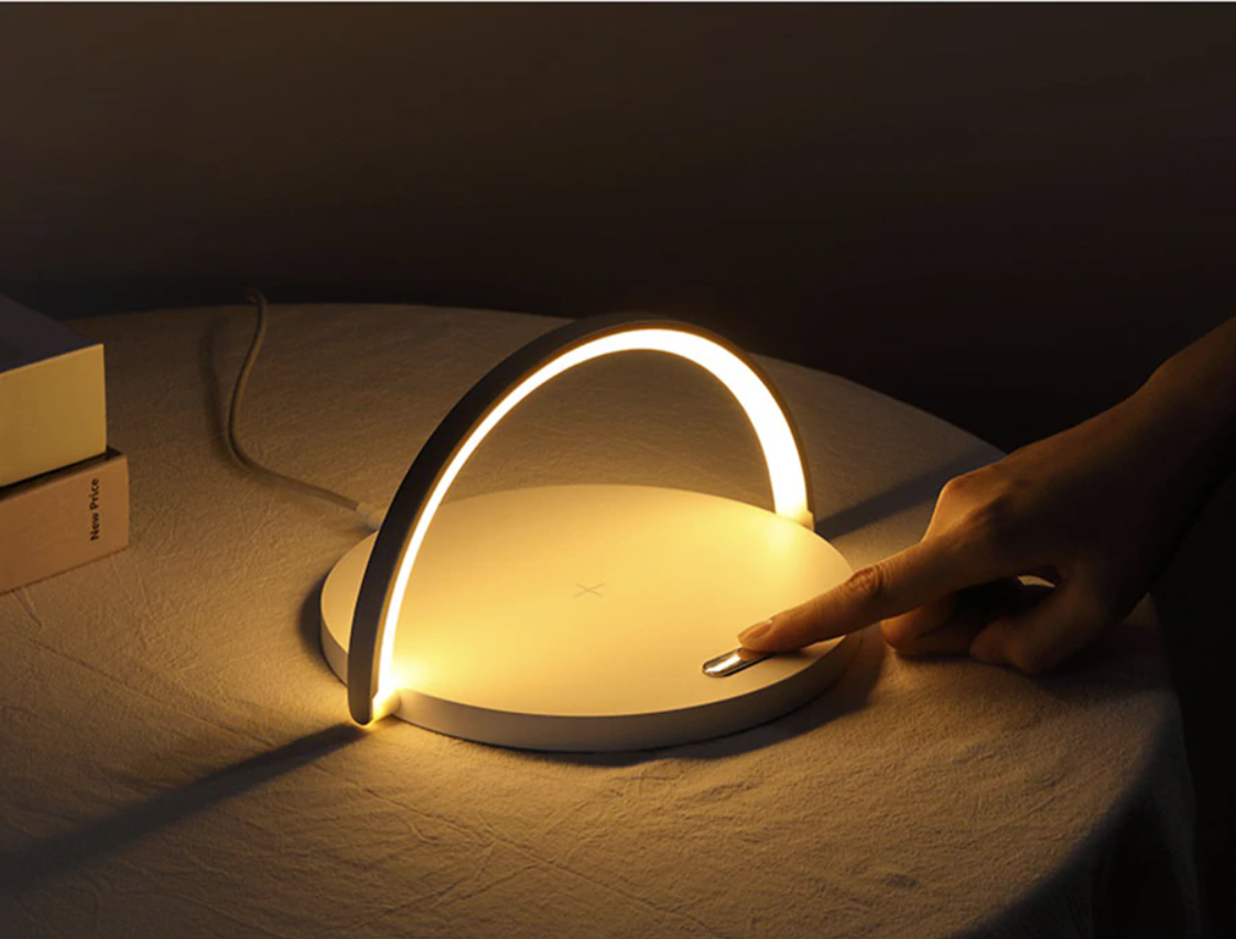 3-in-1 Wireless Charging Night Light with Adjustable LED Lamp