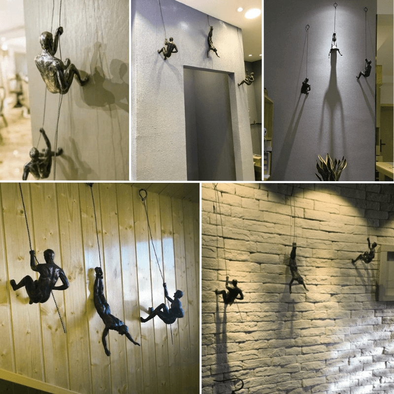 Decorative Climbing Wall Sculptures Set of 3