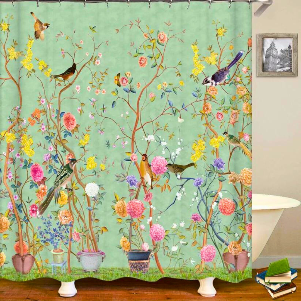 Rural Waterproof Polyester Shower Curtain