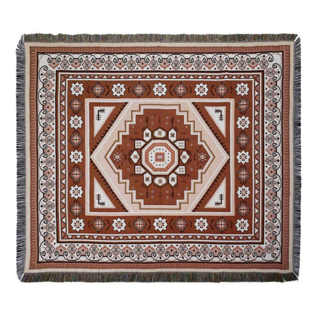 Bohemian Desert Mirage Woven Throw Blanket