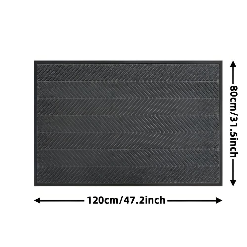 Chevron Textured Non-Slip Door Mat