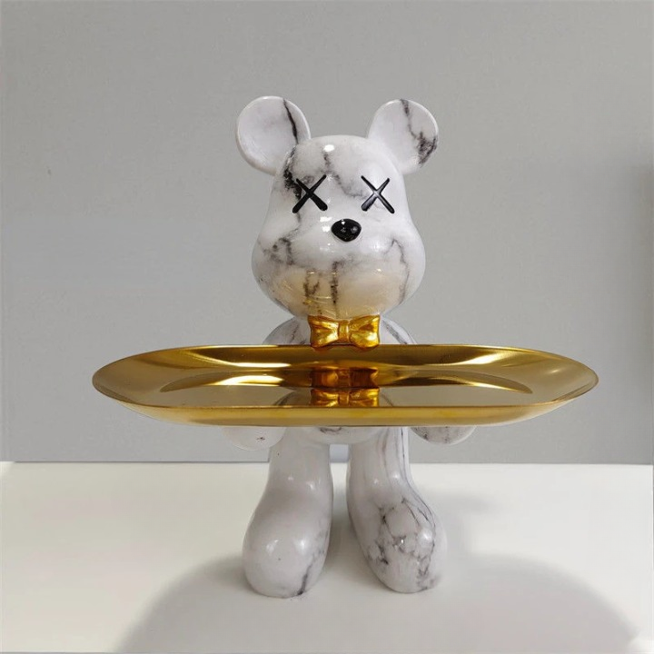Bear-Shaped Figurine with Hidden Drawer – Charming Storage for Keys and Small Items