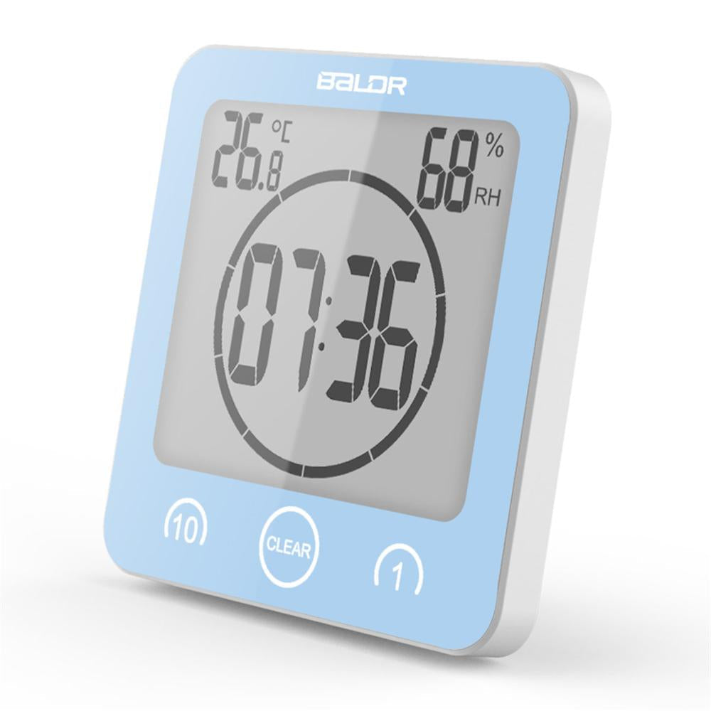 Waterproof Bathroom Shower Clock with Large Display